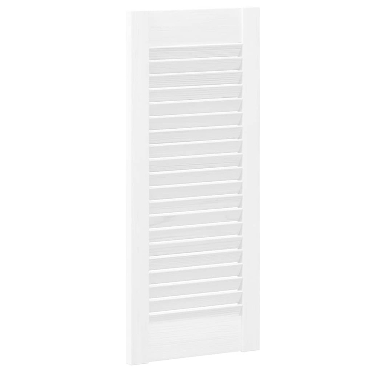 vidaXL Πόρτες ντουλαπιών Louvred Design 2 τεμάχια Λευκό 69x29,5 cm