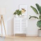 vidaXL Πόρτες ντουλαπιών Louvred Design 2 τεμάχια Λευκό 69x29,5 cm