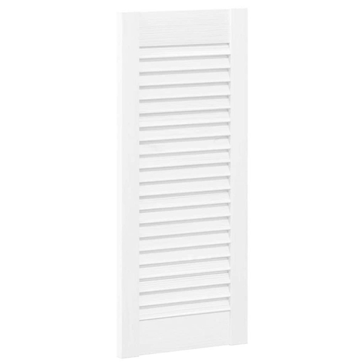 vidaXL Πόρτες ντουλαπιών Louvred Design 4 τεμάχια Λευκό 69x29,5 cm