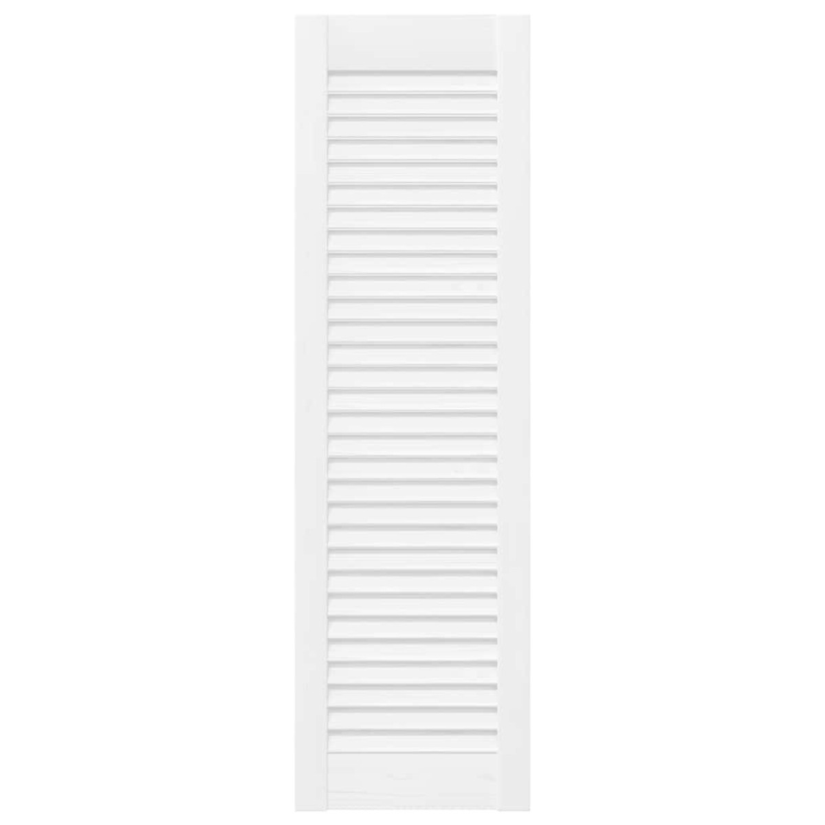vidaXL Πόρτες ντουλαπιών Louvred Design 2 τεμάχια Λευκό 99x29,5 cm