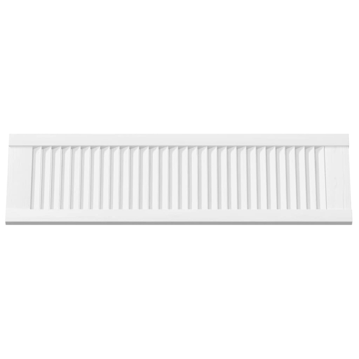 vidaXL Πόρτες ντουλαπιών Louvred Design 2 τεμάχια Λευκό 99x29,5 cm