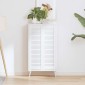 vidaXL Πόρτες ντουλαπιών Louvred Design 2 τεμάχια Λευκό 99x29,5 cm