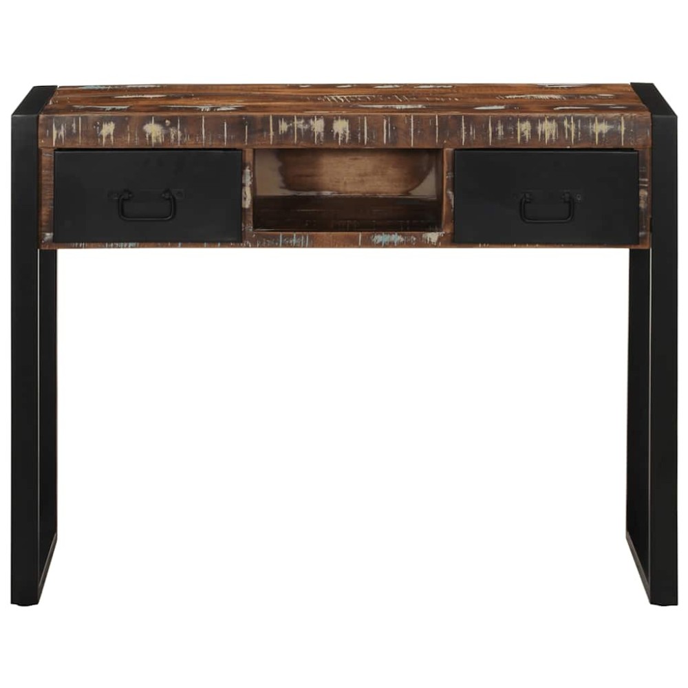 vidaXL Τραπέζι κονσόλας Πολύχρωμο 100x35x75 cm Στερεό ξύλο ανακτημένο