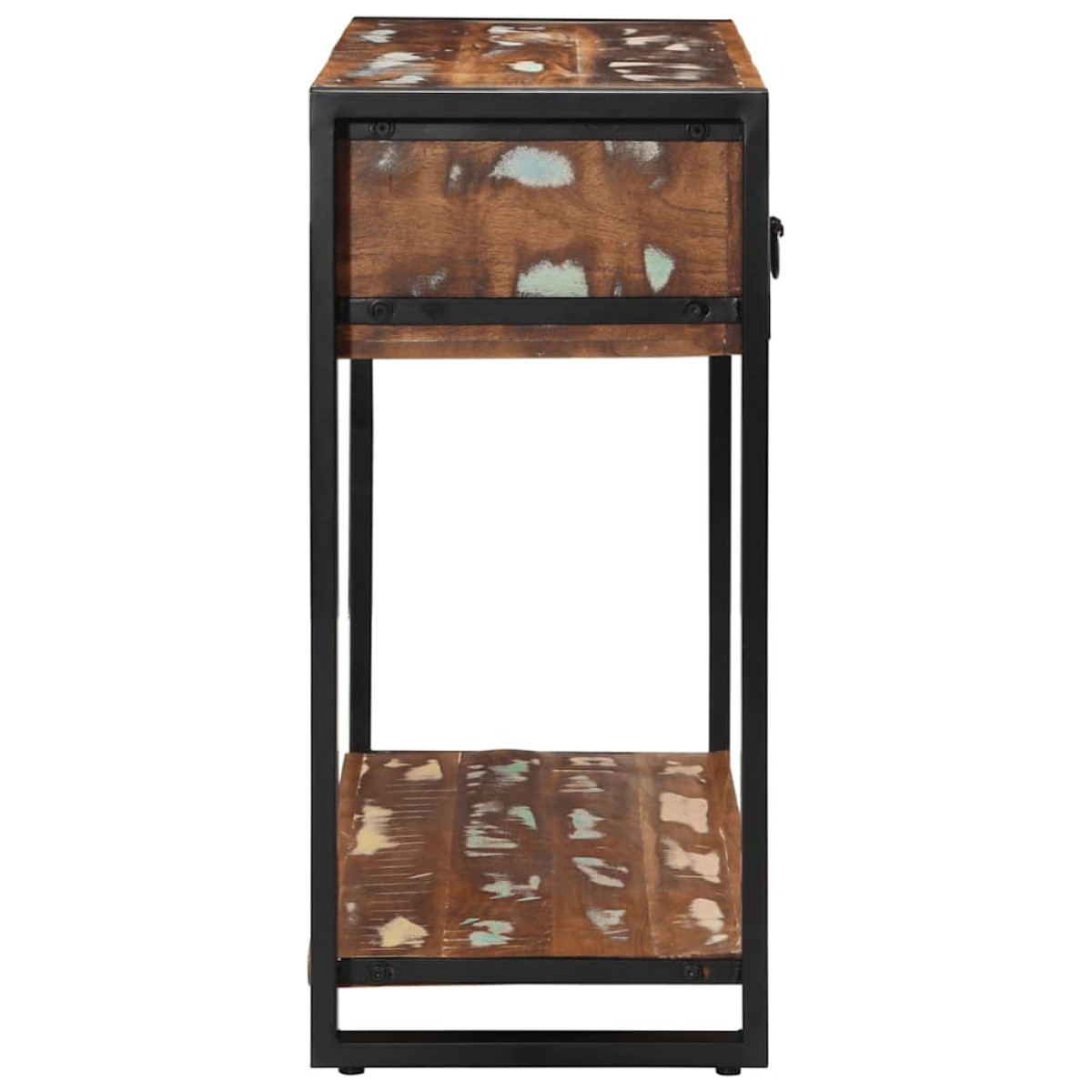 vidaXL Τραπέζι κονσόλας Πολύχρωμο 100x35x75 cm Στερεό ξύλο ανακτημένο