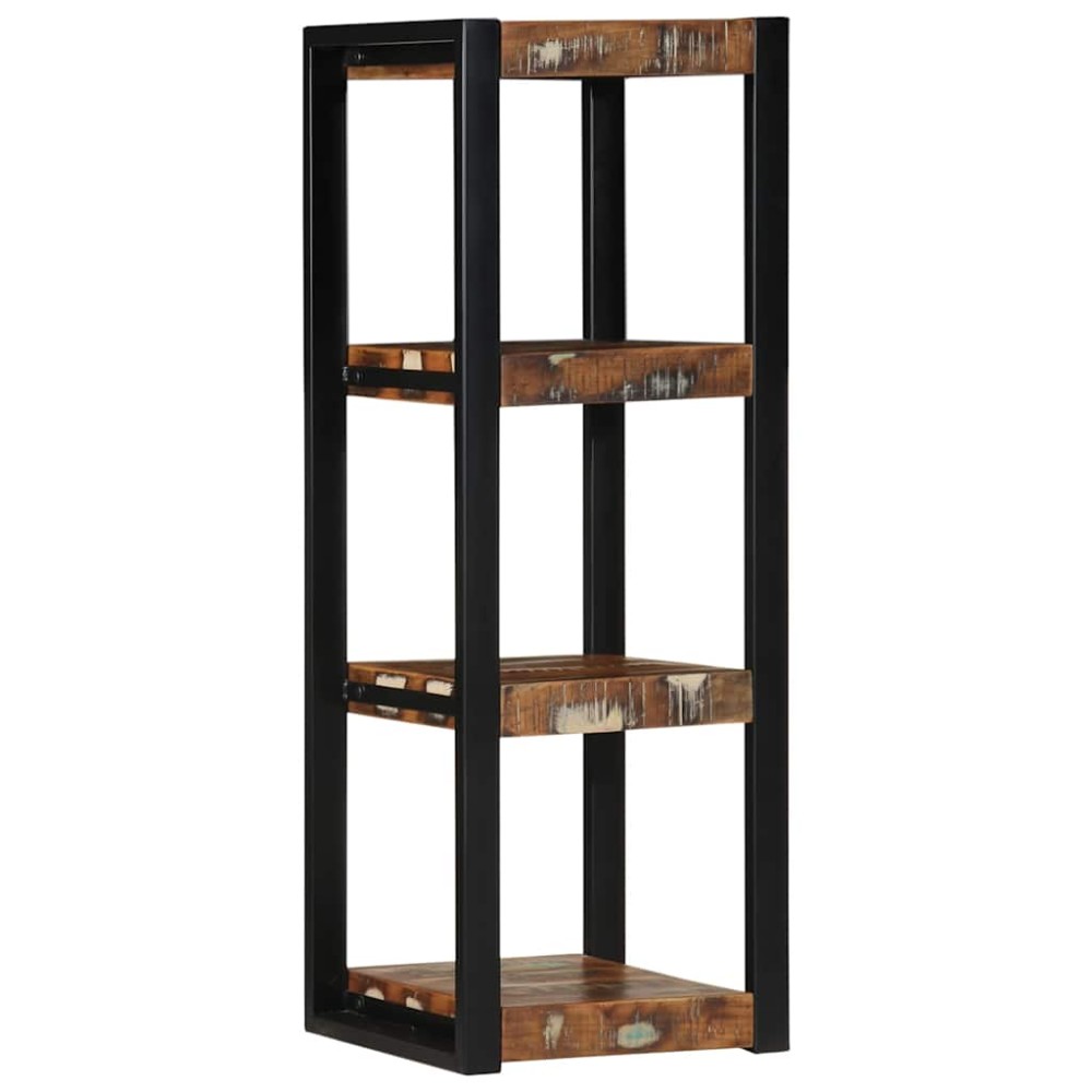 vidaXL Ράφι τοίχου Πολύχρωμο 35x35x100 cm Στερεό ξύλο ανακτημένο