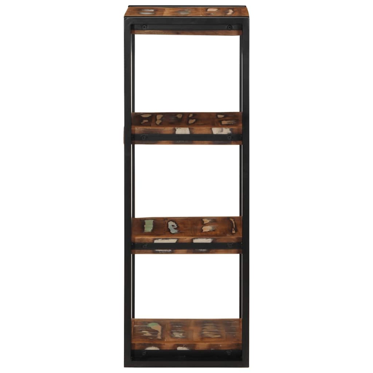 vidaXL Ράφι τοίχου Πολύχρωμο 35x35x100 cm Στερεό ξύλο ανακτημένο