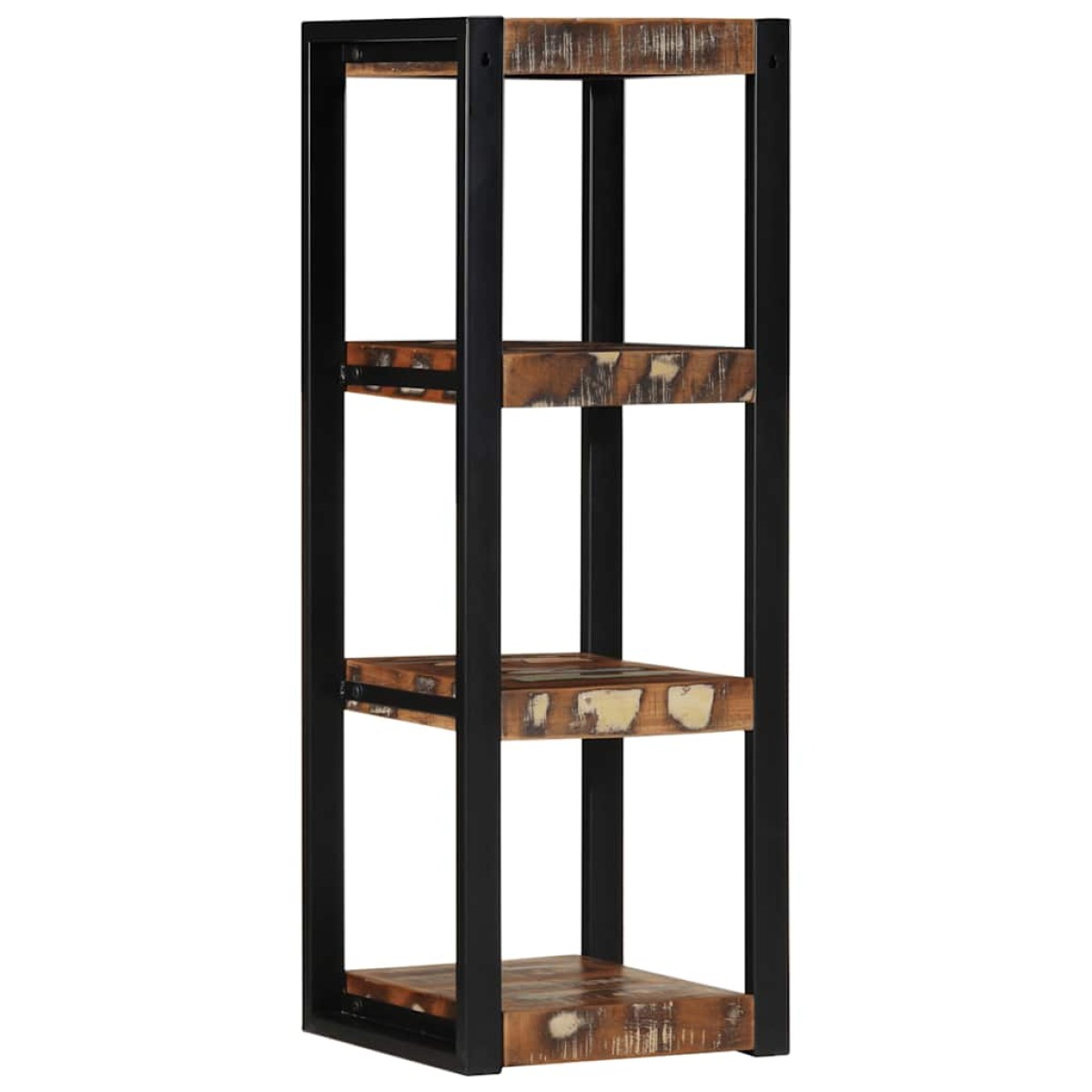 vidaXL Ράφι τοίχου Πολύχρωμο 35x35x100 cm Στερεό ξύλο ανακτημένο