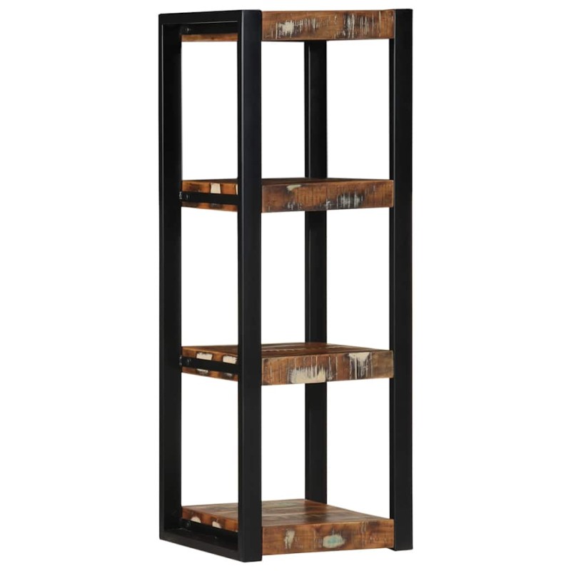vidaXL Ράφι τοίχου Πολύχρωμο 35x35x100 cm Στερεό ξύλο ανακτημένο