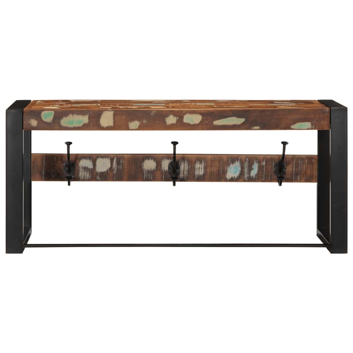 vidaXL Ράφι για παλτά Πολύχρωμο 80x35x35 cm Στερεό ξύλο αναγεννημένο