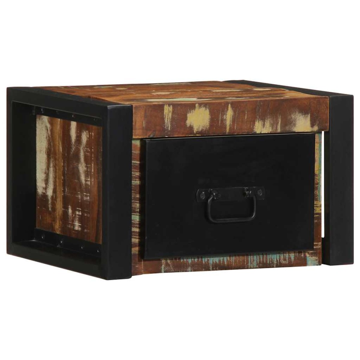 vidaXL Κομοδίνο Πολύχρωμο 40x35x25 cm Στερεό ξύλο αναγεννημένο