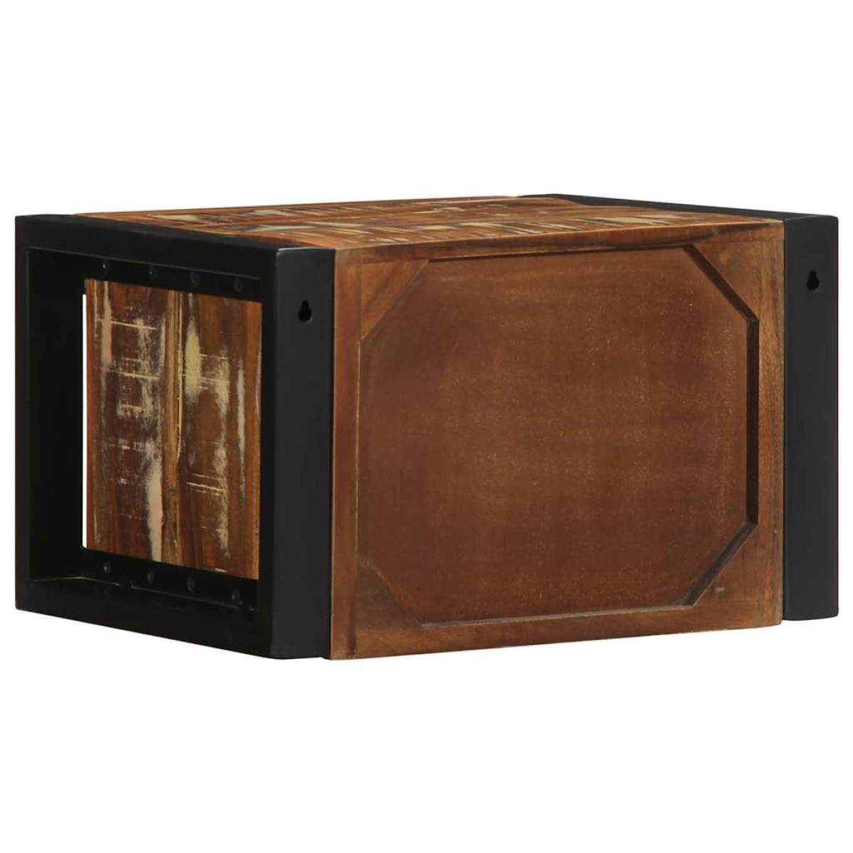 vidaXL Κομοδίνο Πολύχρωμο 40x35x25 cm Στερεό ξύλο αναγεννημένο