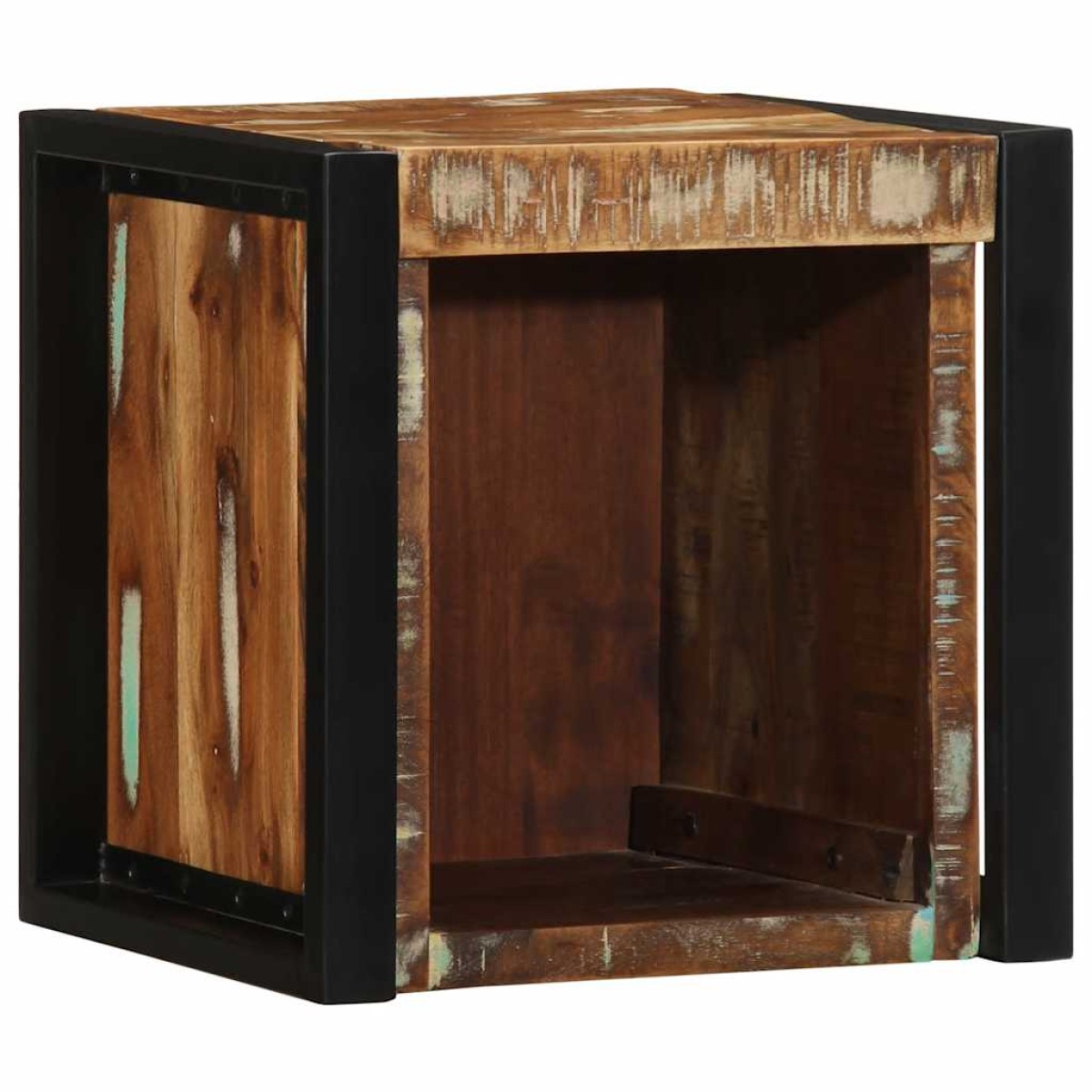 vidaXL Κομοδίνα 2 τεμάχια Πολύχρωμο 40x35x40cm Ξύλο μασίφ αναγεννημένο