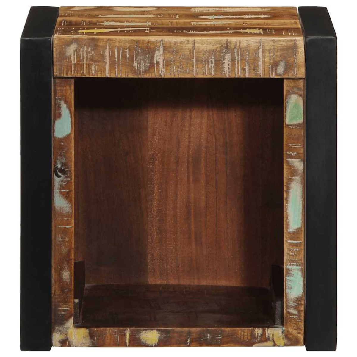 vidaXL Κομοδίνα 2 τεμάχια Πολύχρωμο 40x35x40cm Ξύλο μασίφ αναγεννημένο