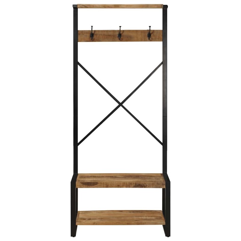 vidaXL Ράφι για ρούχα 80x40x190 cm Στερεό ακατέργαστο ξύλο Mango