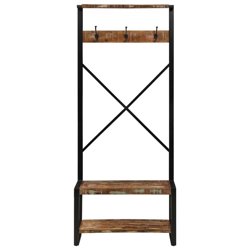 vidaXL Ράφι για ρούχα Πολύχρωμο 80x40x190 cm Ξύλο μασίφ ανακυκλωμένο