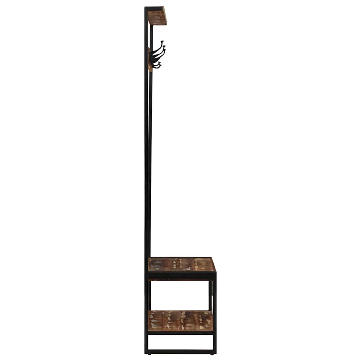 vidaXL Ράφι για ρούχα Πολύχρωμο 80x40x190 cm Ξύλο μασίφ ανακυκλωμένο