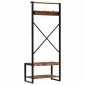 vidaXL Ράφι για ρούχα Πολύχρωμο 80x40x190 cm Ξύλο μασίφ ανακυκλωμένο