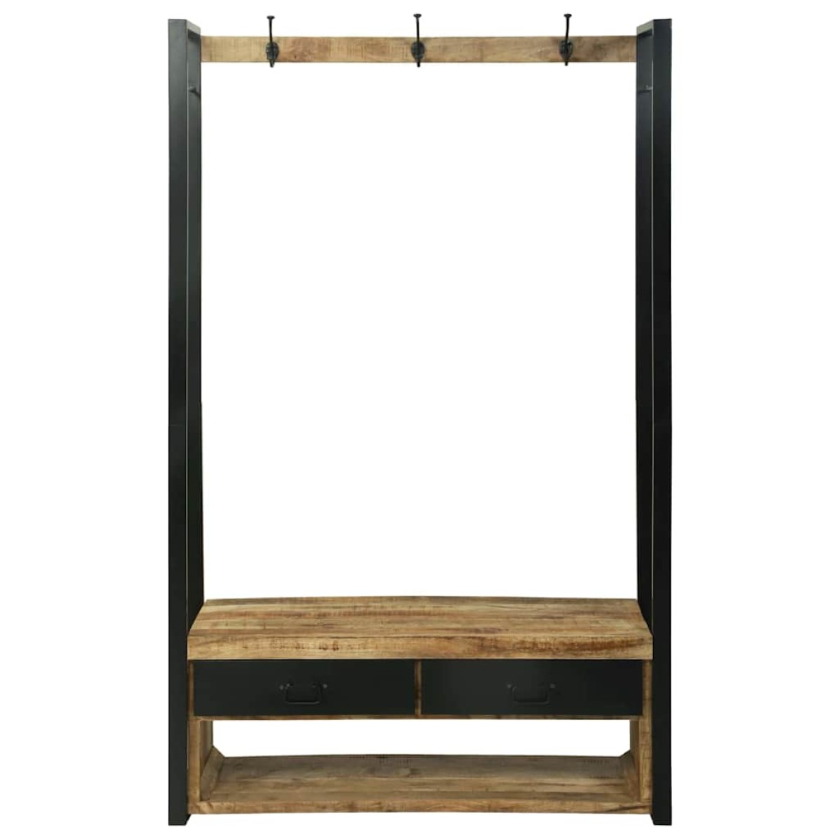 vidaXL Ράφι Ρούχων με ράφι Καφέ 110 x 40 x 179 εκ. Μασίφ ξύλο μάνγκο
