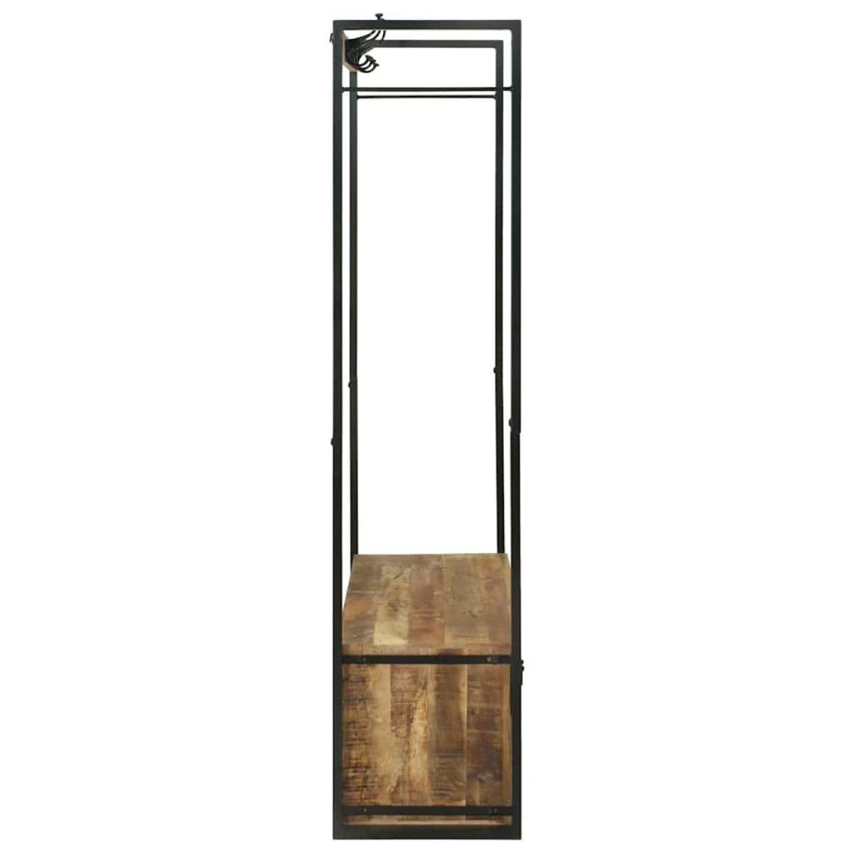 vidaXL Ράφι Ρούχων με ράφι Καφέ 110 x 40 x 179 εκ. Μασίφ ξύλο μάνγκο