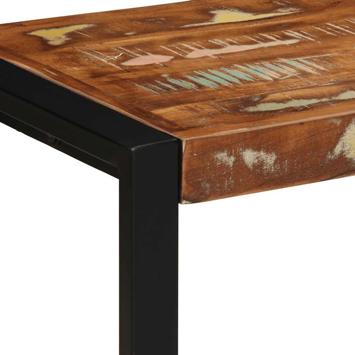 Πάγκος vidaXL Πολύχρωμος 80x35x45 cm Στερεό ξύλο αναγεννημένο