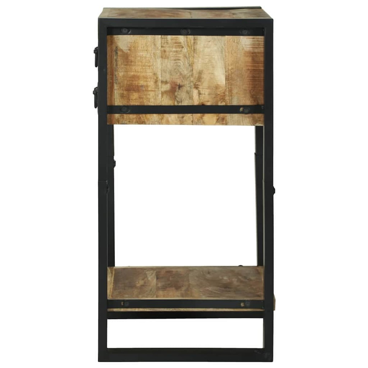 vidaXL End Table με συρτάρι Καφέ 40 x 40 x 80 cm Στερεό ξύλο μάνγκο