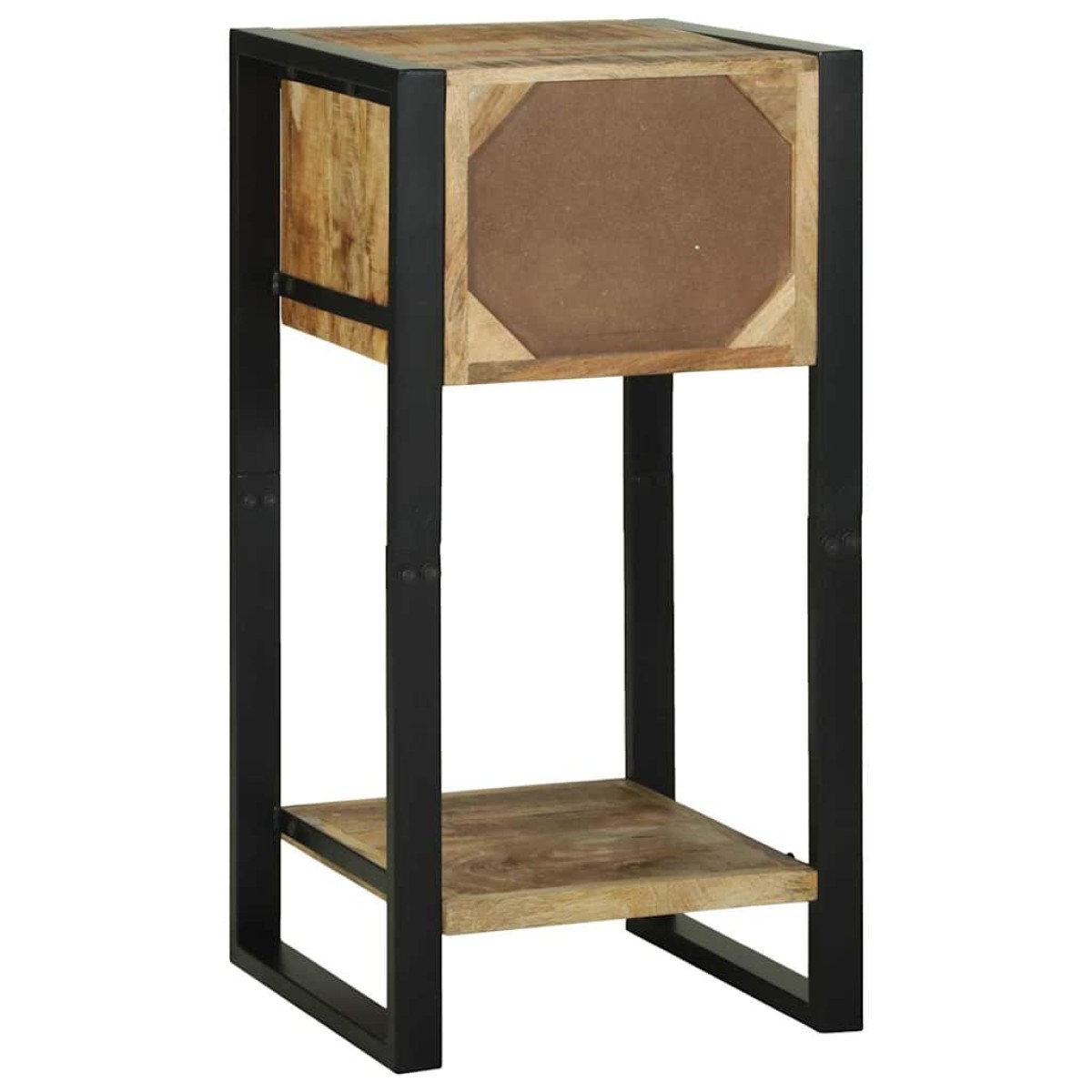 vidaXL End Table με συρτάρι Καφέ 40 x 40 x 80 cm Στερεό ξύλο μάνγκο