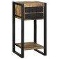 vidaXL End Table με συρτάρι Καφέ 40 x 40 x 80 cm Στερεό ξύλο μάνγκο