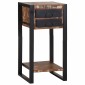 vidaXL End Table Πολύχρωμο 40 x 40 x 80 cm Στερεό Ανακτηθέν Ξύλο
