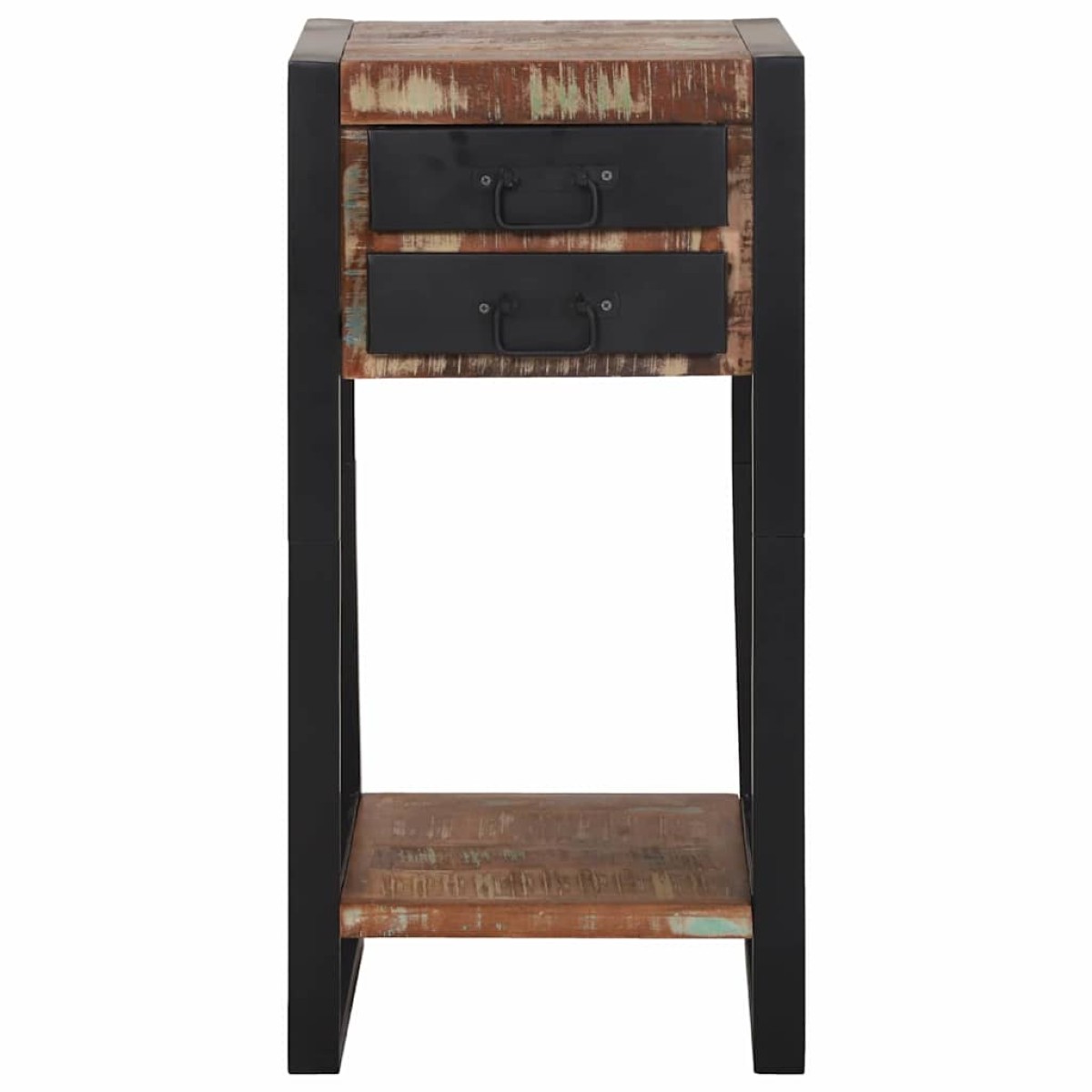 vidaXL End Table Πολύχρωμο 40 x 40 x 80 cm Στερεό Ανακτηθέν Ξύλο