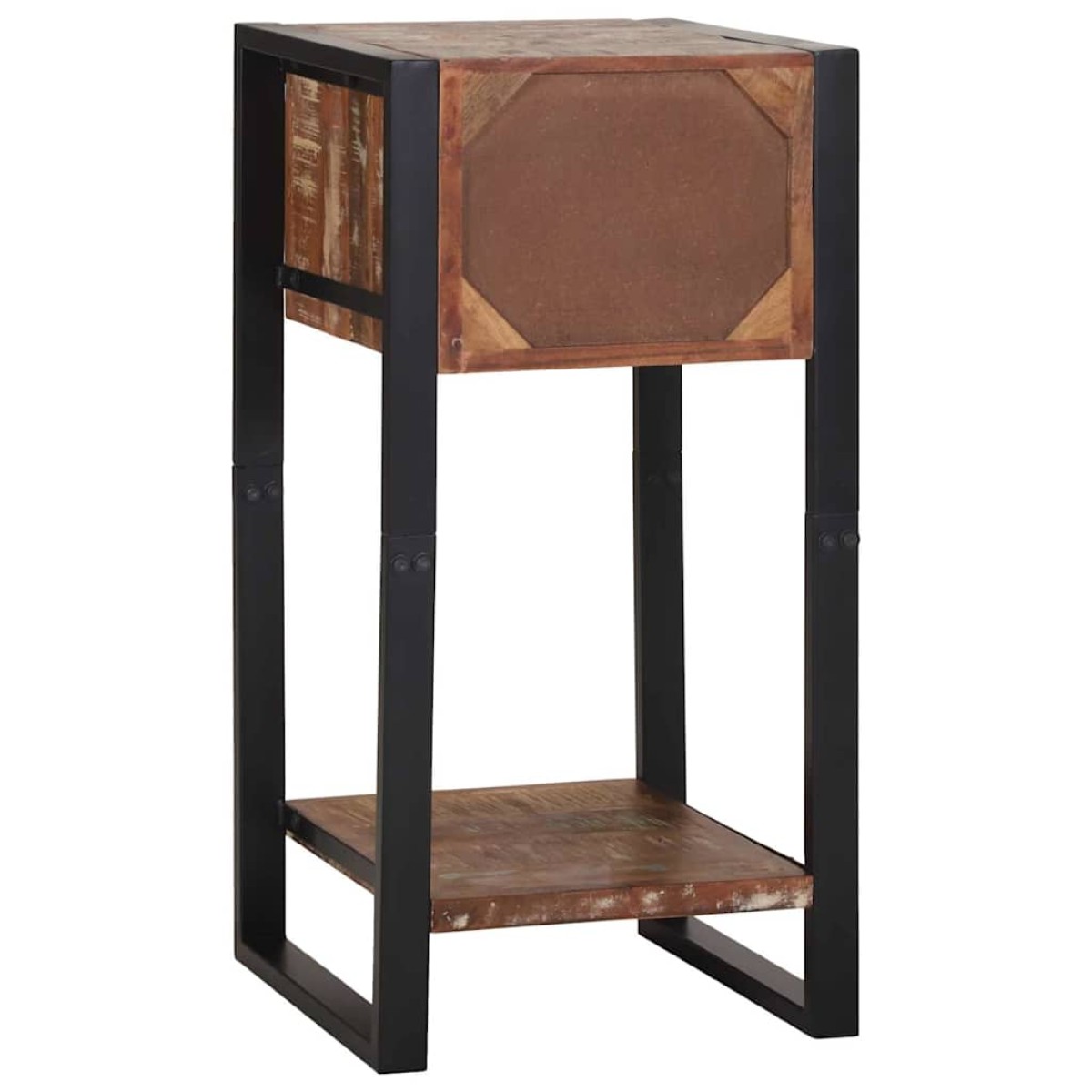 vidaXL End Table Πολύχρωμο 40 x 40 x 80 cm Στερεό Ανακτηθέν Ξύλο
