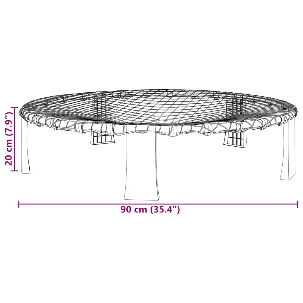 vidaXL Roundnet Σετ με 3 μπάλες και επιπλέον αντλία Ø90x20 εκ.
