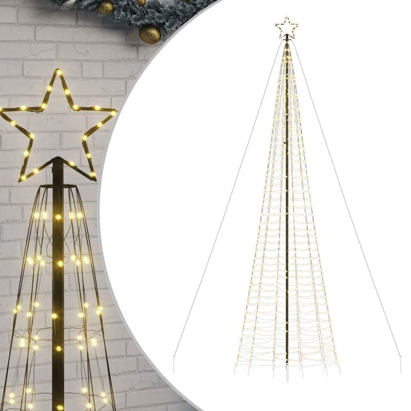 vidaXL Χριστουγεννιάτικο δέντρο LED με αιχμές 1534 LED Ζεστό Λευκό