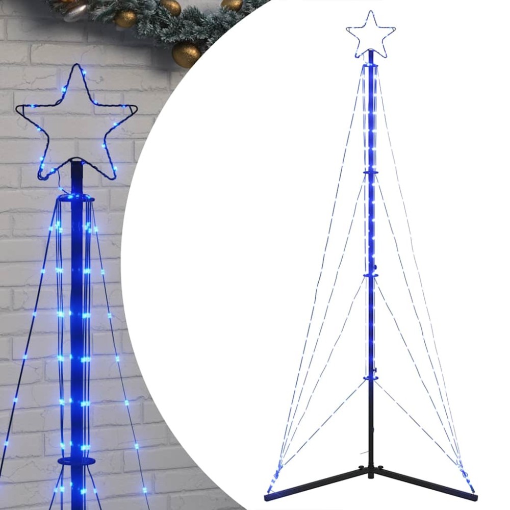 vidaXL Χριστουγεννιάτικο δέντρο LED 363 LED μπλε 182 εκ.