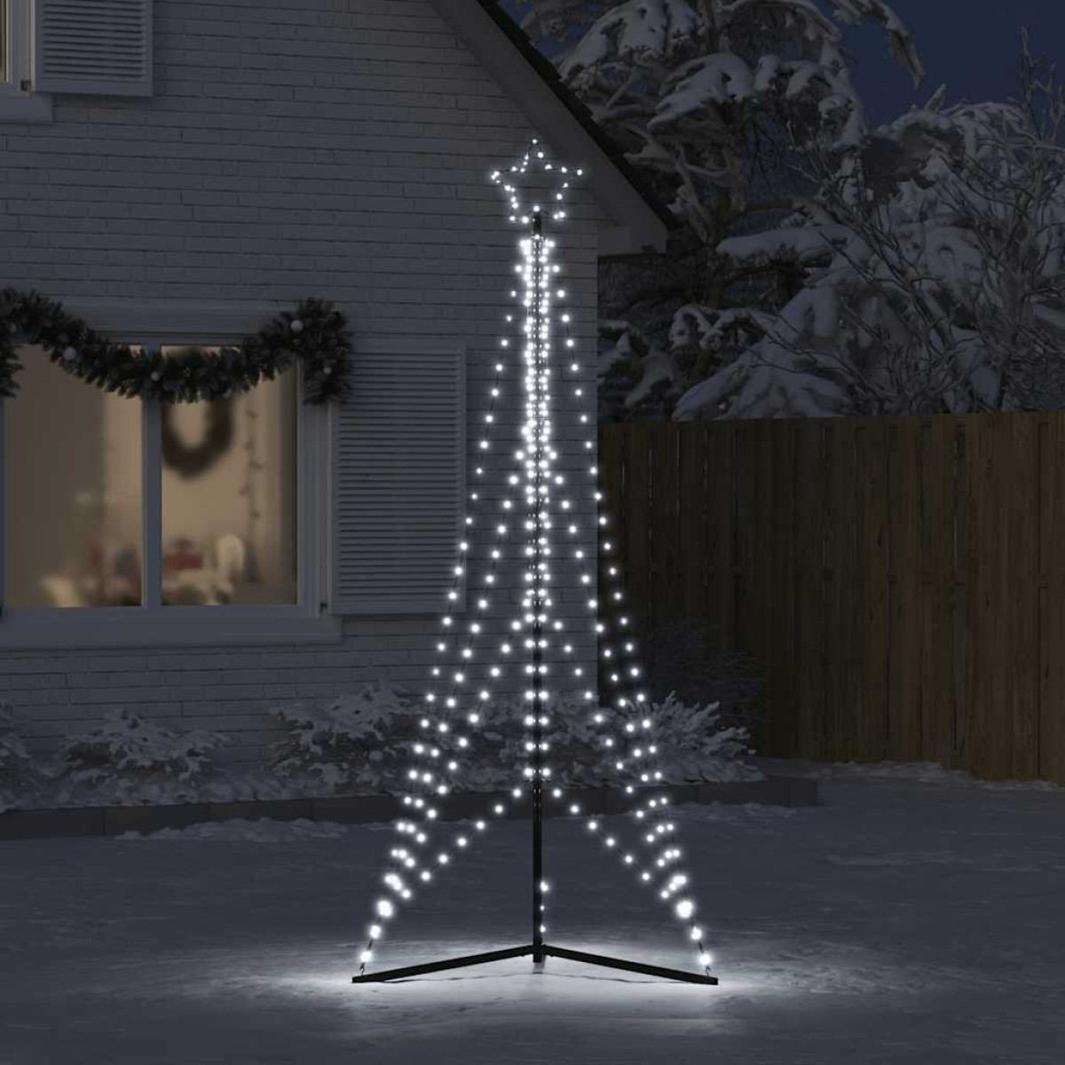 vidaXL Χριστουγεννιάτικο δέντρο LED 483 LED Cold White 240 cm