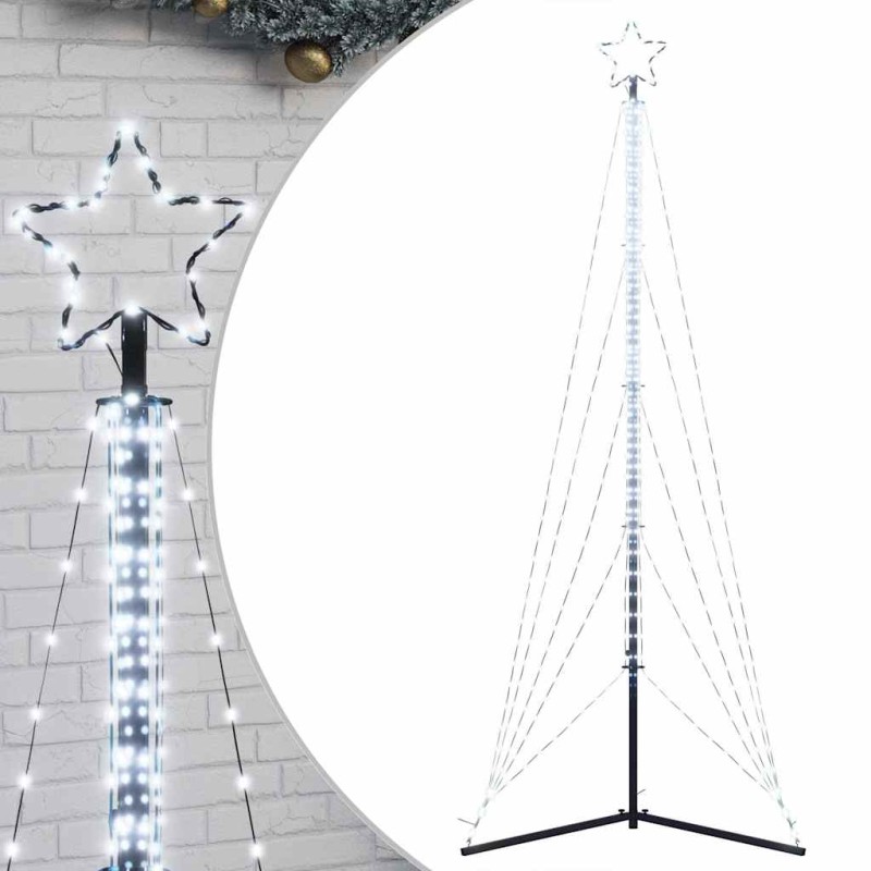 vidaXL Χριστουγεννιάτικο δέντρο LED 525 LED Ψυχρό Λευκό 302 εκ.