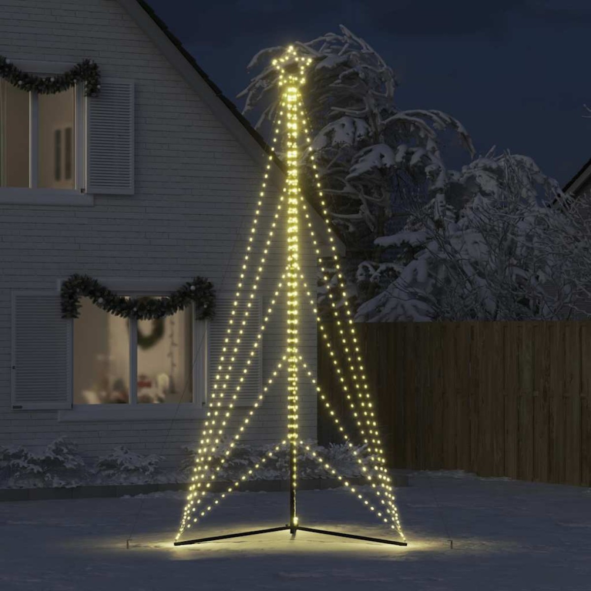 vidaXL Χριστουγεννιάτικο δέντρο LED 615 LED Ζεστό Λευκό 404,5 εκ.