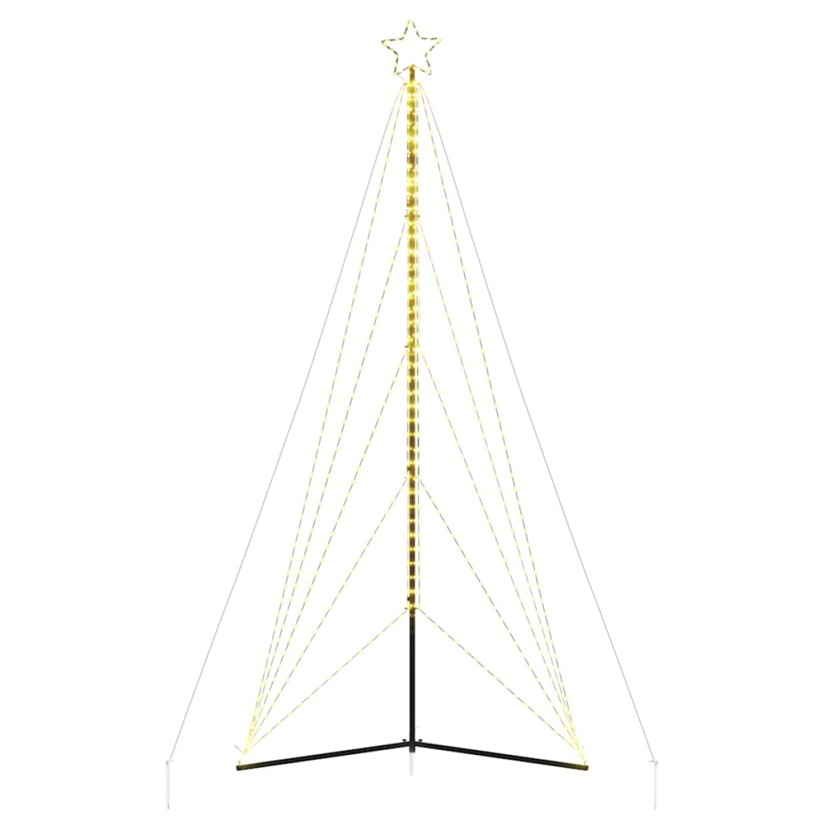 vidaXL Χριστουγεννιάτικο δέντρο LED 615 LED Ζεστό Λευκό 404,5 εκ.