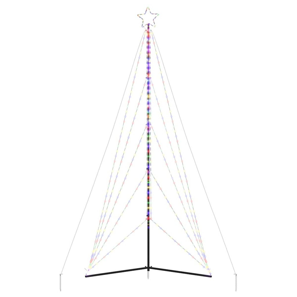 vidaXL Χριστουγεννιάτικο δέντρο LED 615 LED πολύχρωμα 404,5 εκ.