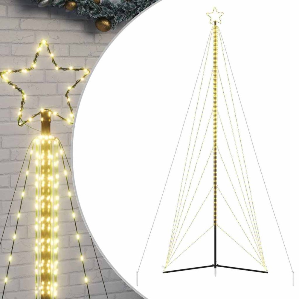 vidaXL Χριστουγεννιάτικο δέντρο LED 861 LED Θερμό Λευκό 478 εκ.