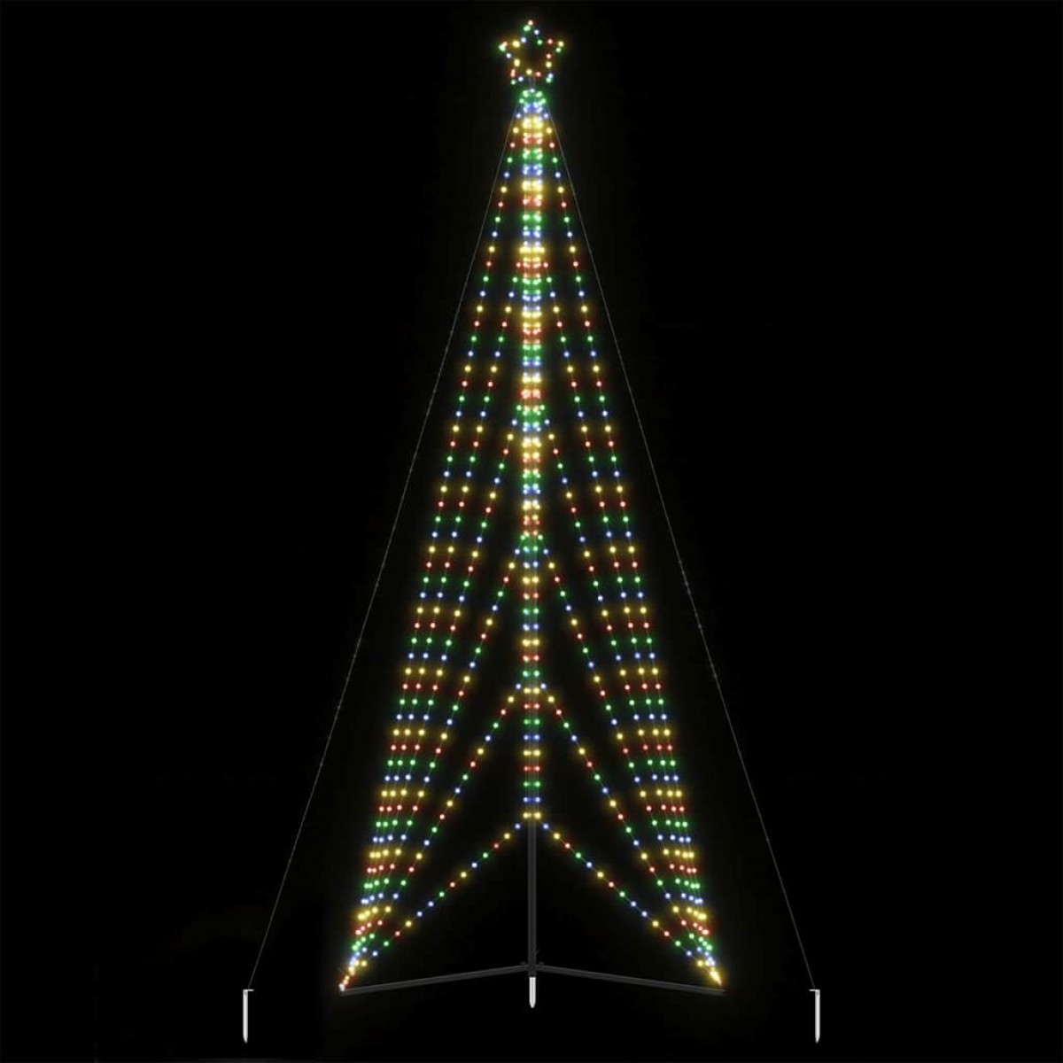 vidaXL Χριστουγεννιάτικο δέντρο LED 861 LED πολύχρωμα 478 εκ.