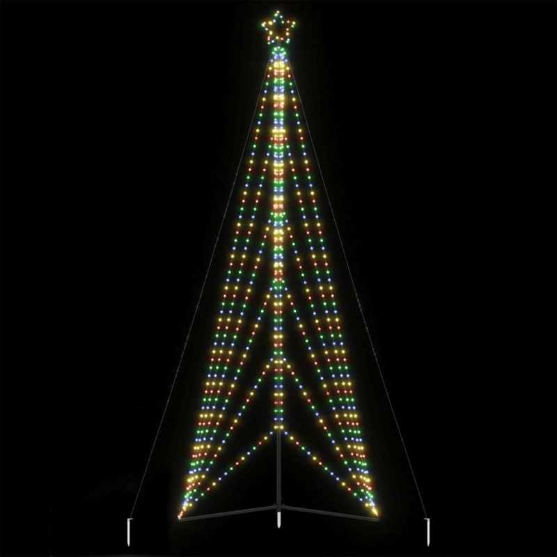 vidaXL Χριστουγεννιάτικο δέντρο LED 861 LED πολύχρωμα 478 εκ.