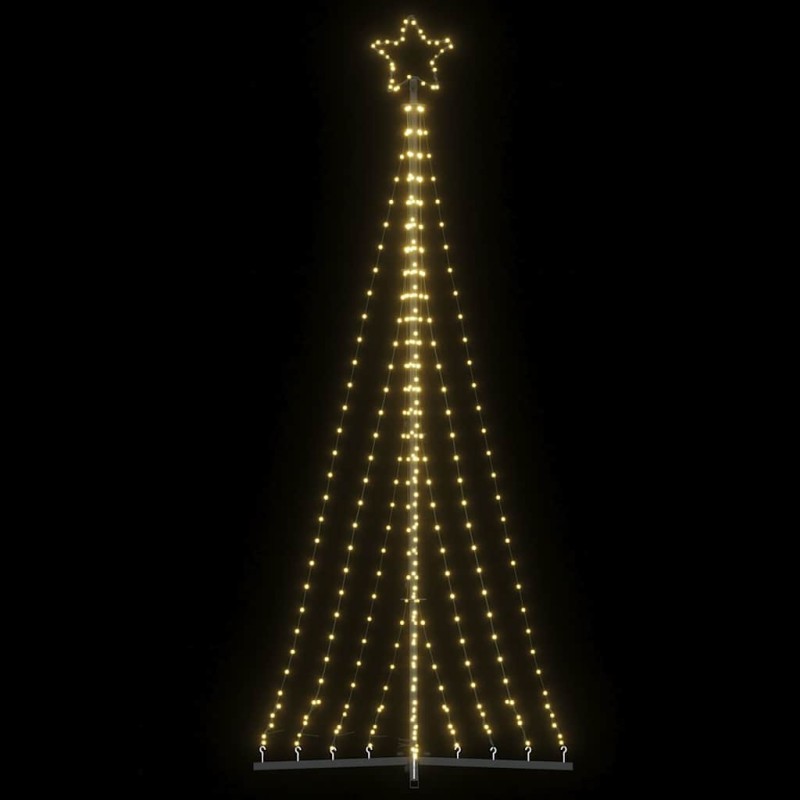 vidaXL Χριστουγεννιάτικο δέντρο LED 447 LED Ζεστό λευκό 250 εκ.