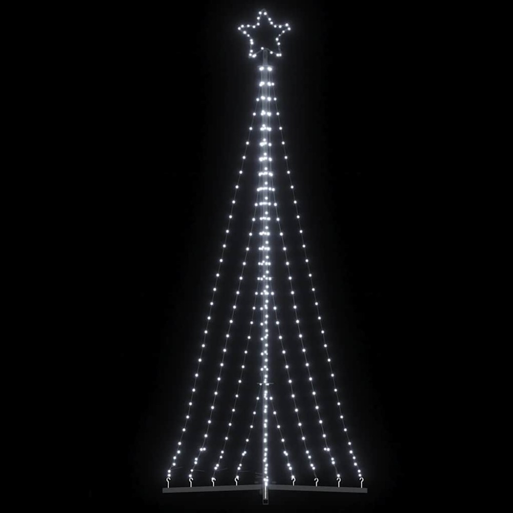 vidaXL Χριστουγεννιάτικο δέντρο LED 447 LED Ψυχρό Λευκό 250 εκ.