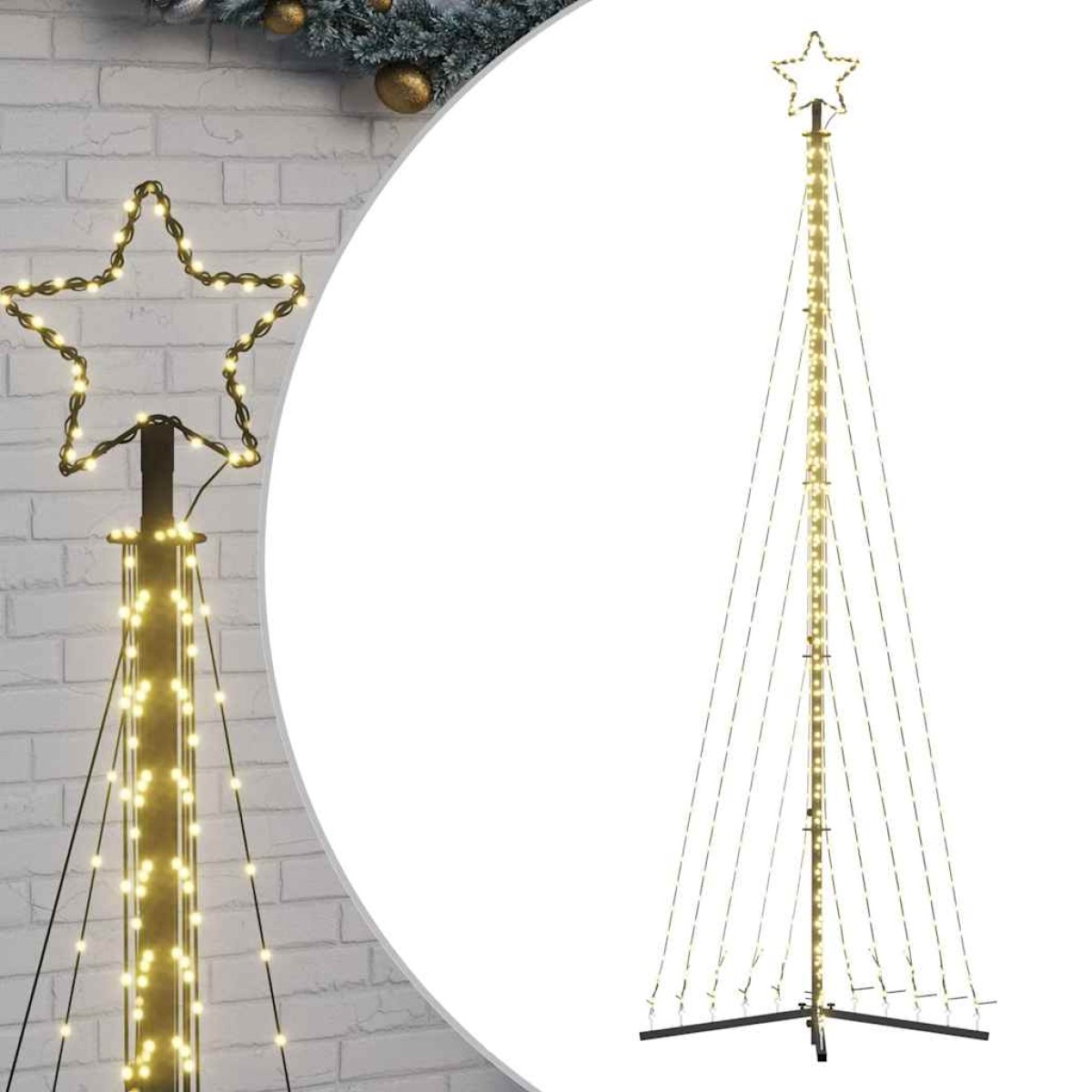 vidaXL Χριστουγεννιάτικο δέντρο LED 495 LED Ζεστό Λευκό 300,5 εκ.