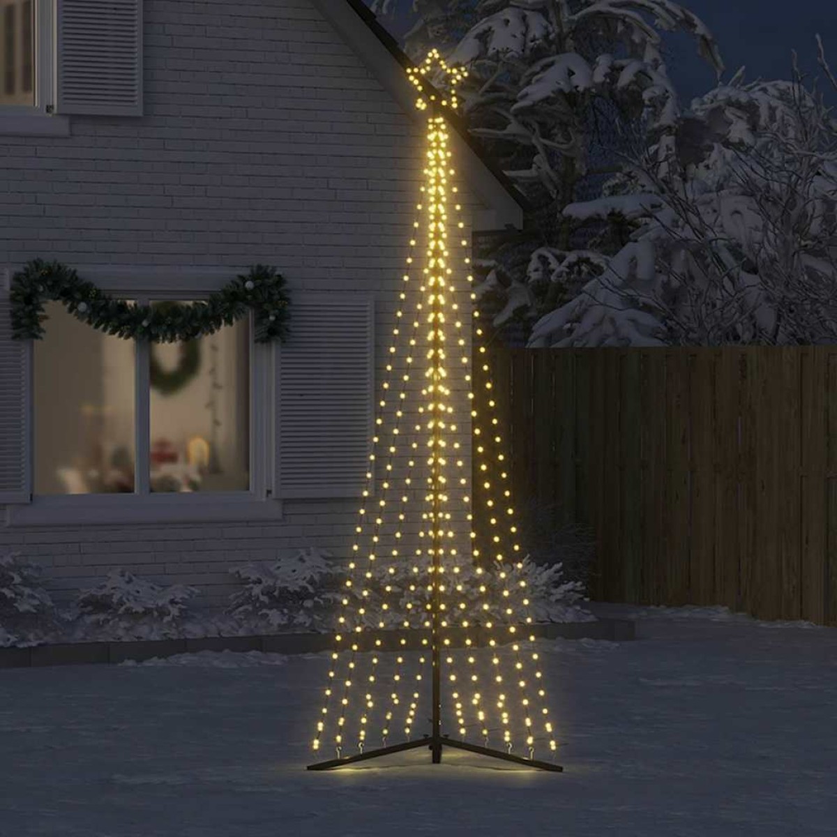 vidaXL Χριστουγεννιάτικο δέντρο LED 495 LED Ζεστό Λευκό 300,5 εκ.