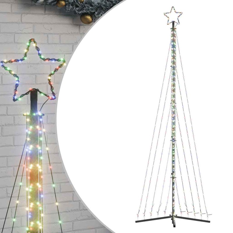 vidaXL Χριστουγεννιάτικο δέντρο LED 495 LED πολύχρωμα 300,5 εκ.