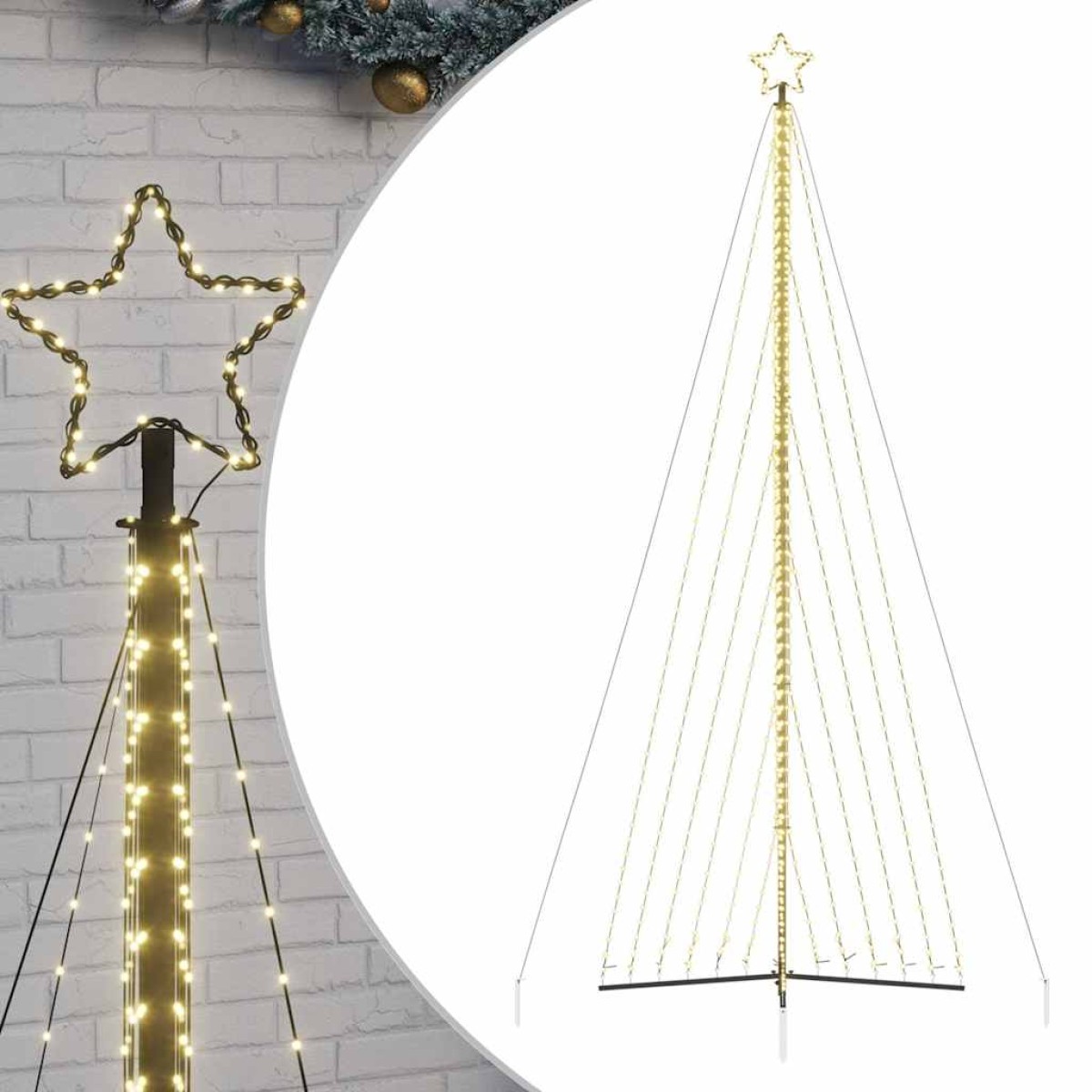vidaXL Χριστουγεννιάτικο δέντρο LED 789 LED Ζεστό Λευκό 476 εκ.