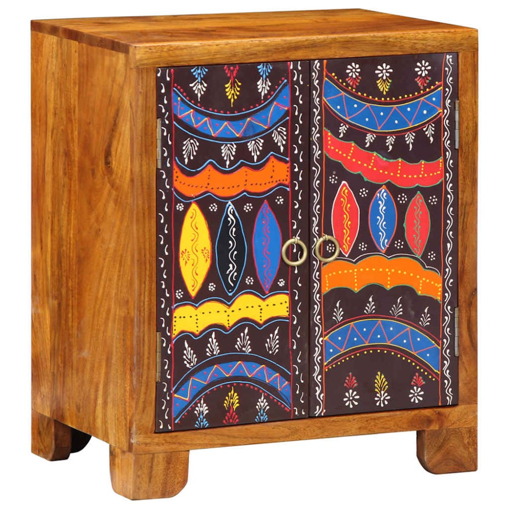 vidaXL Sideboard Πολύχρωμο 50x35x60 μασίφ ξύλο ακακίας