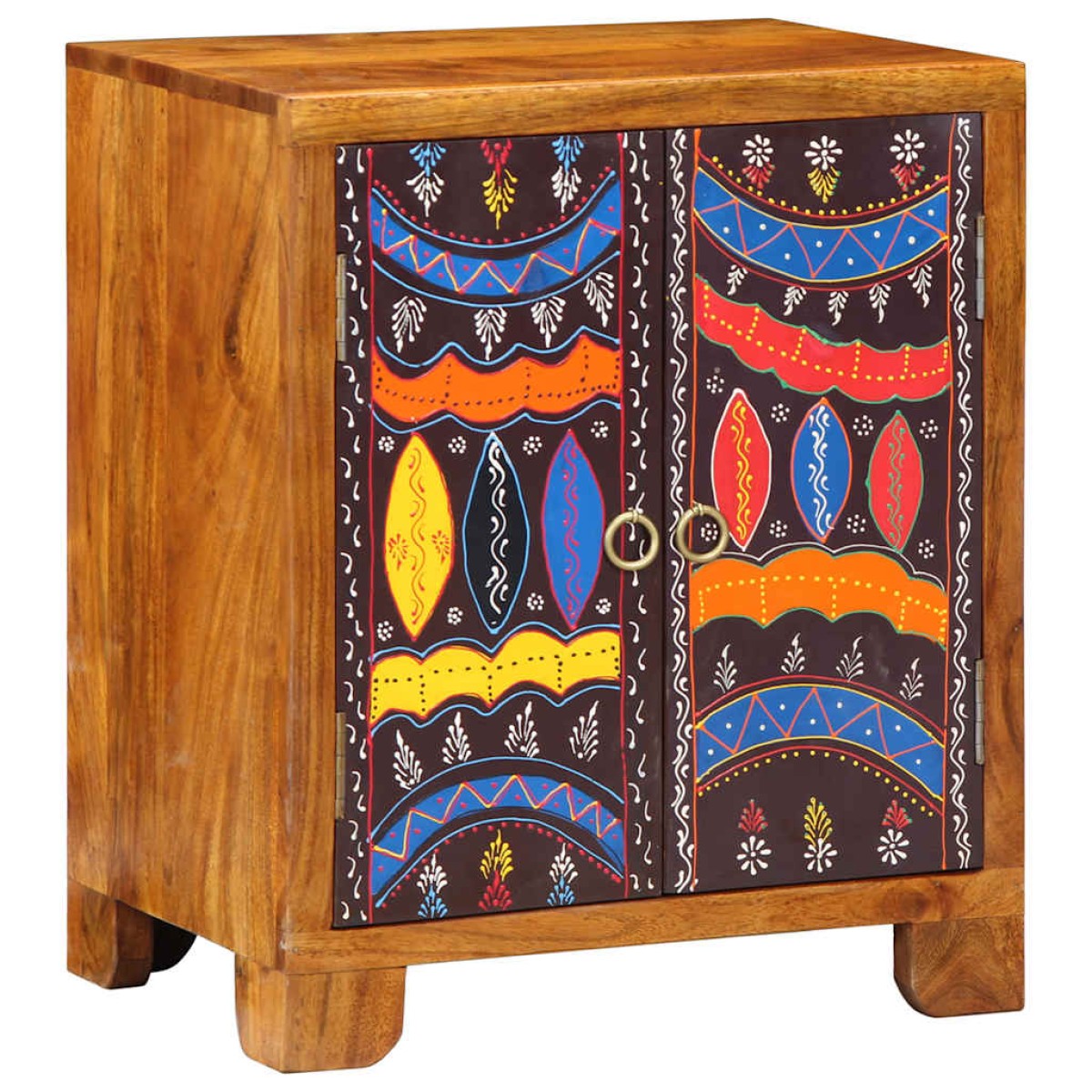 vidaXL Sideboard Πολύχρωμο 50x35x60 μασίφ ξύλο ακακίας