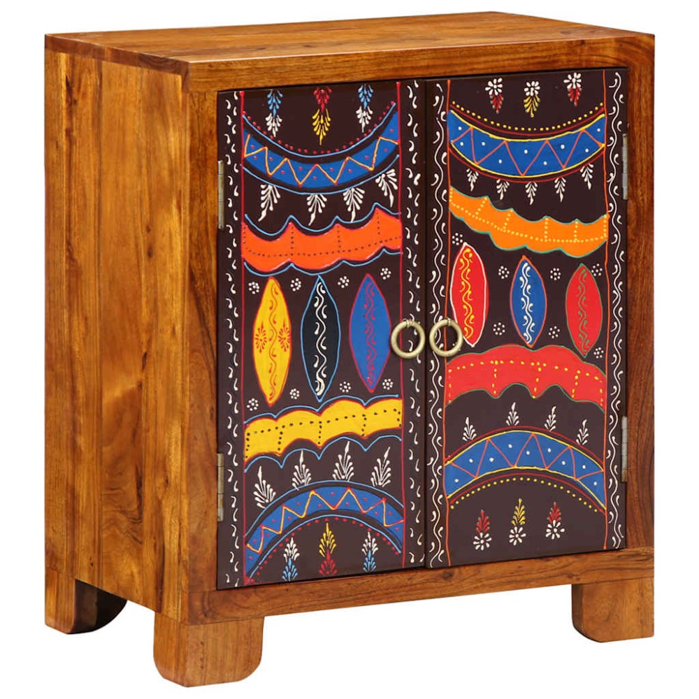 vidaXL Sideboard Πολύχρωμο 50x35x60 μασίφ ξύλο ακακίας